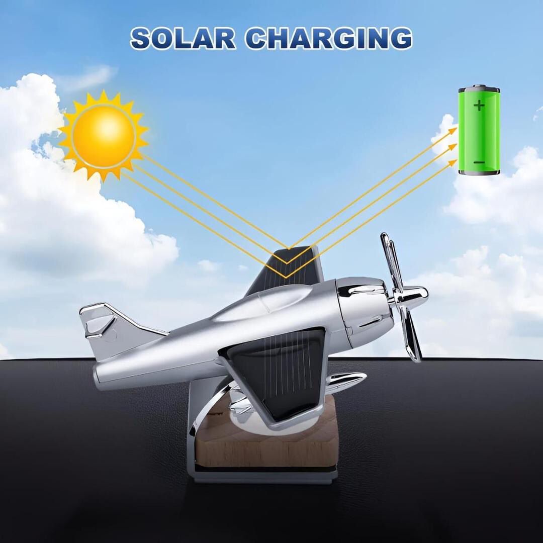 SOLAR POWERED AREOPLANE CAR AIR FRESHNER