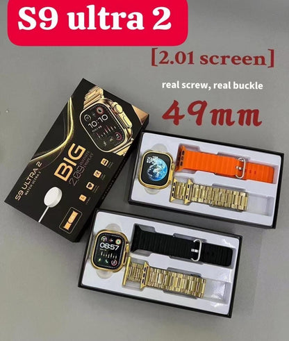 BIG 209 SMARTWATCH WITH HEART RATE MONITORING - 1 PC HEALTH TRACKER IN GOLD & ORANGE