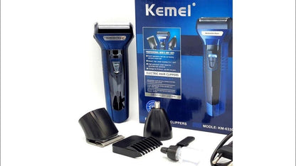 KEMEI 3 IN 1 RECHARGEABLE ELECTRIC SHAVER